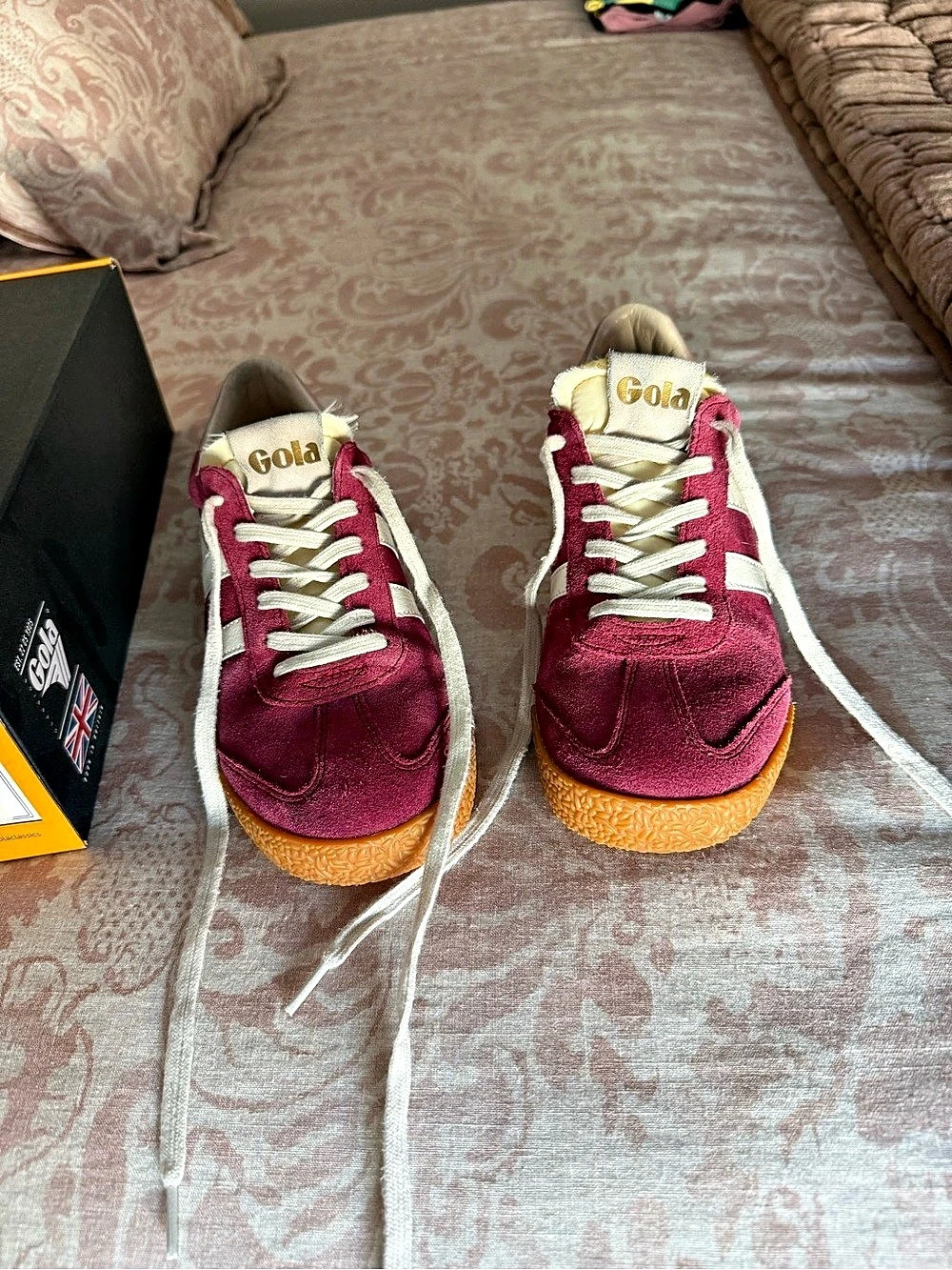 Gola Elan Color Block Sneakers in Pink & White US 8